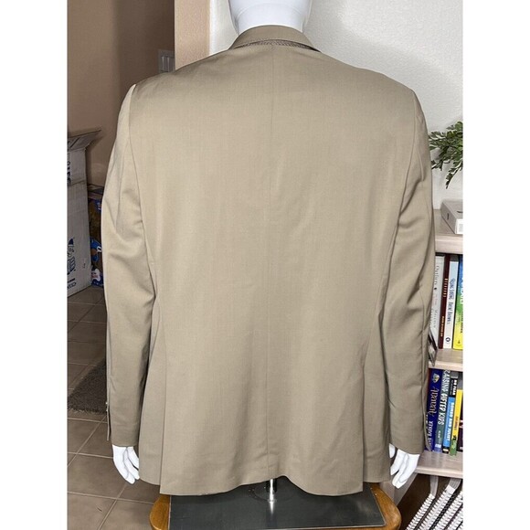 Hart Schaffner Marx Men's Tan‎ Worsted Wool Blazer 40L - Picture 2 of 7